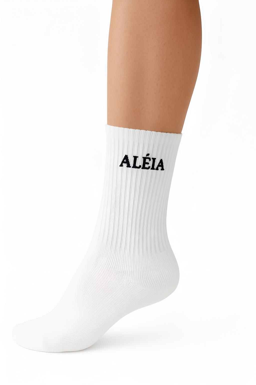 Solid Comfortable Cotton Crew Socks 1 Pair