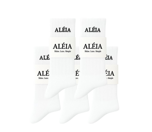 Solid Comfortable Cotton Crew Socks 5 Pairs